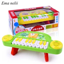 Hot Sale Musical Instrument Toy Baby Kids Cartoon Animal keyboard Developmental Music Educational Toys For Children Gift