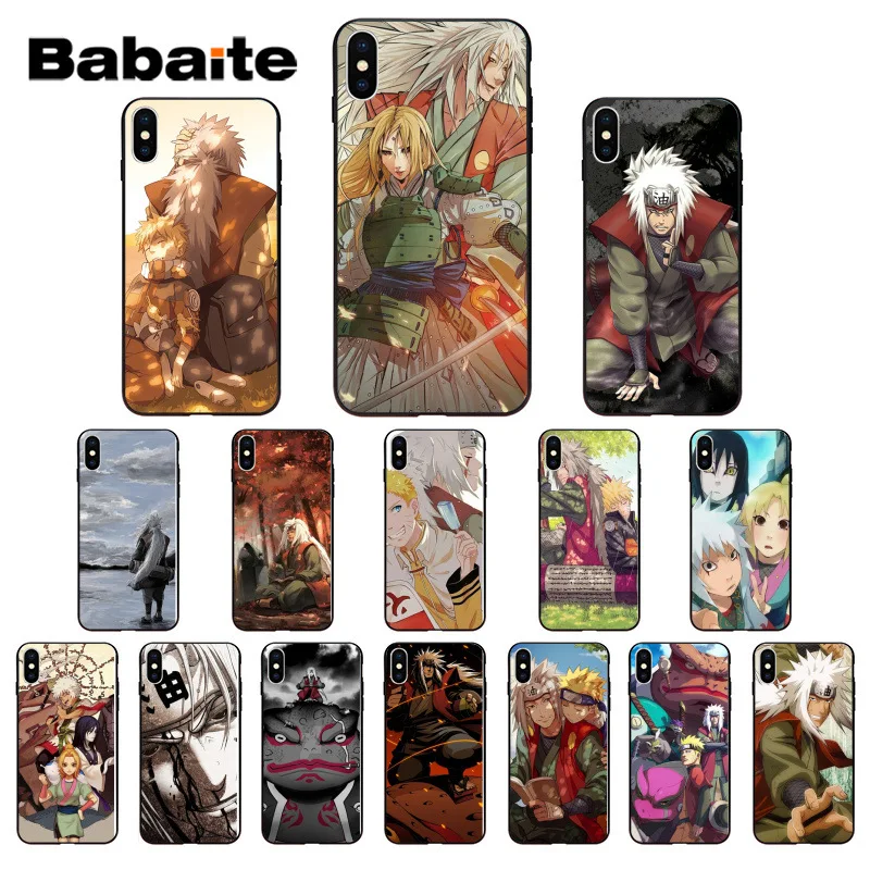 Babaite naruto Jiraiya TPU Soft Phone Accessories Cell Phone Case for Apple iPhone 7 8 6 6S Plus X XS MAX 5 5S SE XR Cellphones