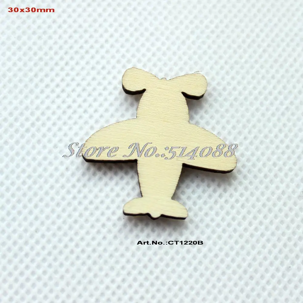

(50pcs/lot) 30mm Blank Natural Wooden Plan Brooches(no pin) Unfinished Rustic Favor Scrapbook Party Supplies -CT1220B