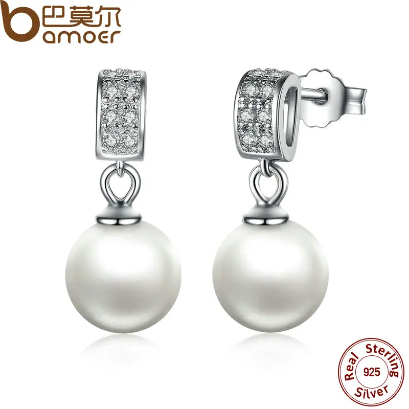 Drop Earrings Fine Jewelry Female Drop Earrings with Pearls Earrings 925 Sterling Silver Jewelry Mother's Day Gift SCE006 Drop Earrings Fine Jewelry Female Drop Earrings with Pearls Earrings 925 Sterling Silver Jewelry Mother's Day Gift SCE006