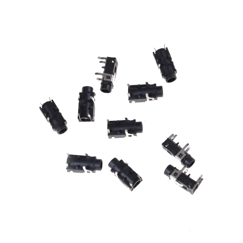 10 шт. PJ321 3 5 мм Женский аудио разъем 4 Pin SMT для наушников Разъем PJ-321 печатного