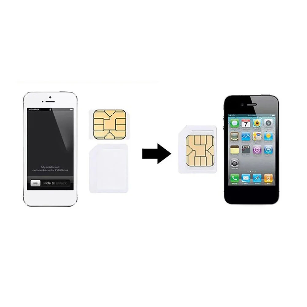 4 шт Универсальный мобильный телефон Nano SIM к Micro/стандартный адаптер карты конвертер
