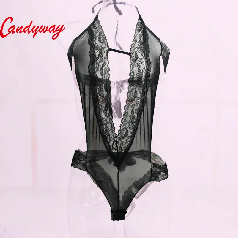 

Sexy lace Black erotic lingerie Fashion design as Hollow Out Backless Buttocks Sexy underwear costume hot perspective women