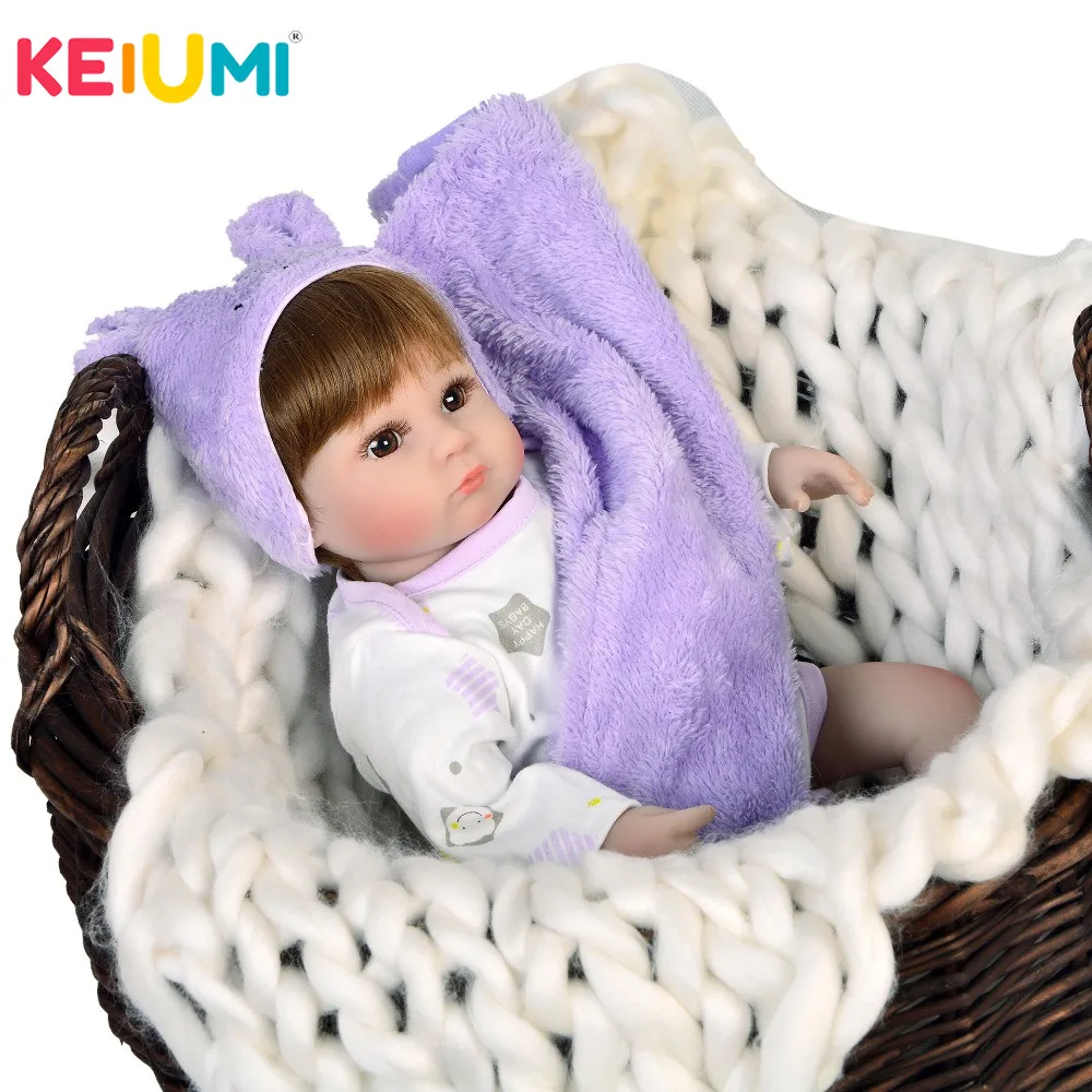 

2018 New Style 43 cm Reborn Baby Doll Handmade 17" Newborn Dolls Fashion Girls Toys For Cute Children Playmates Birthday Gifts