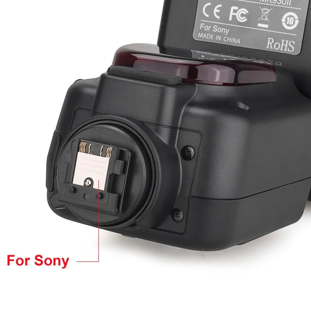 Для A7 A7R A7S A7 II A7R II A7S II A6300 A6000 MEIKE MK-930 II ЖК-дисплей GN58 Вспышка Speedlite для sony MI Hotshoe Камера