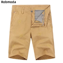 Мужские шорты до колена с вышивкой harajuku модная повседневная хлопковая брендовая одежда камуфляжные свободные фитнес-карго шорты homme