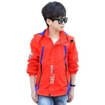 

Boys Hiking Jacket Three-in-one Spring and Autumn Children's Detachable Outdoor Windbreaker Plus Velvet Children's Jacket