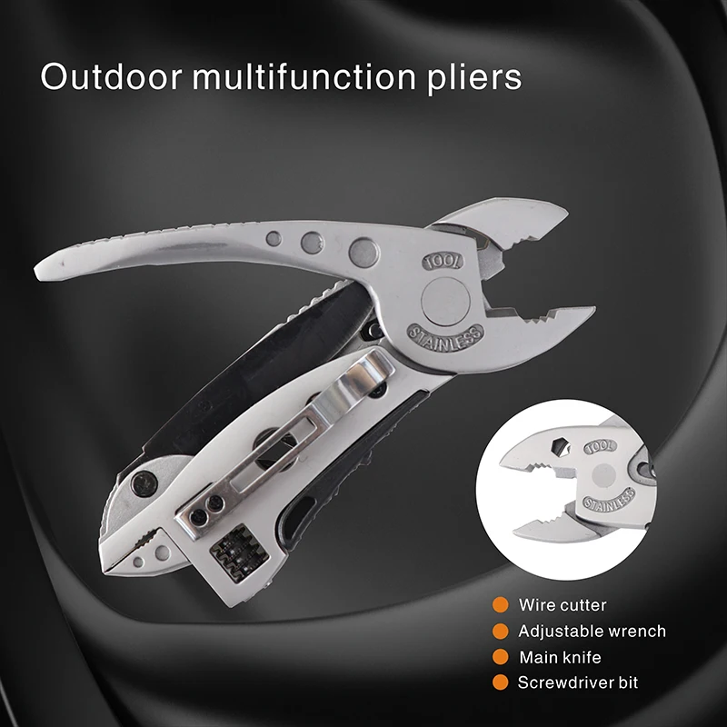 

Outdoor camping Pocket multitool pliers multitools knife mini tool plier set Screwdriver Hiking Tools Adjustable Wrench Spanner