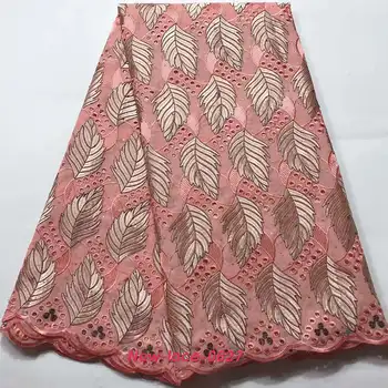 

High Quality Cotton Lace Fabric 2019 Latest Design Swiss Voile With Stone Swiss Voile Lace In Switzerland For Party Dress N04