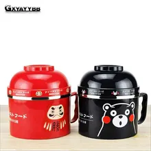 GXYAYYBB мультфильм детей портативный мгновенный лапша чаша еда Термо Обед коробок дети термальность Bento нержавеющая сталь