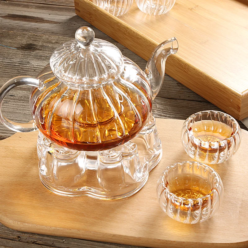 Buy 650ml glass teapot pumpkin coffee pot can be