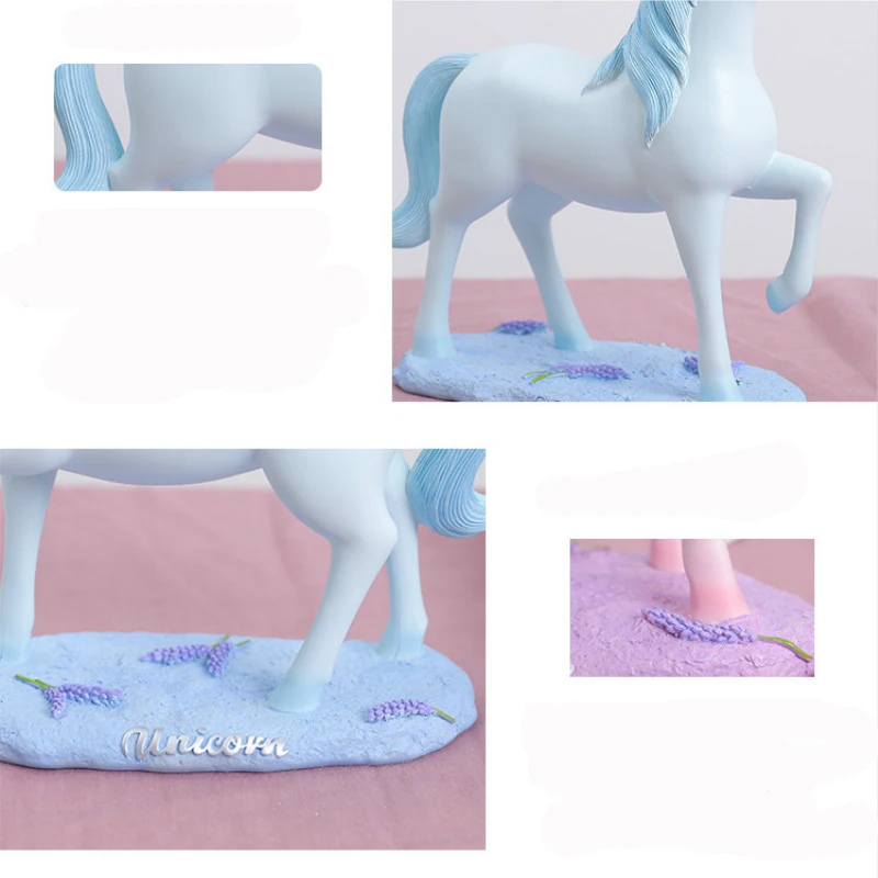 Unicorn Figurines Decorative Ornaments Miniatures Unicorn Horse Art  Desk Bedroom Living Room Home Decorative gift Accessories (5)