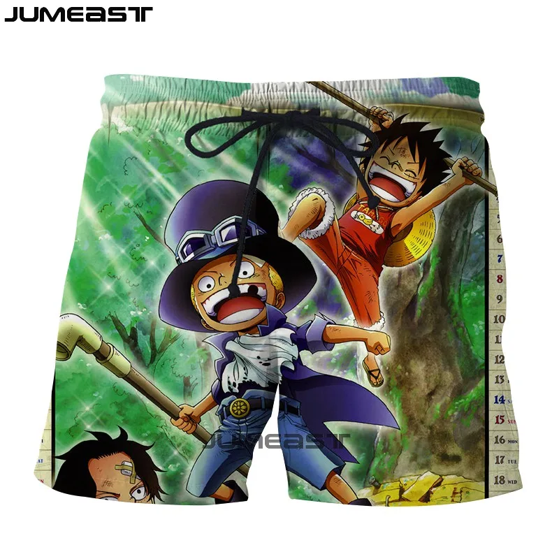 Jumeast 3D принт японского аниме одна деталь короткие брюки для девочек Обезьяна D Луффи для мужчин/для женщин свободные размеры короткие Новы