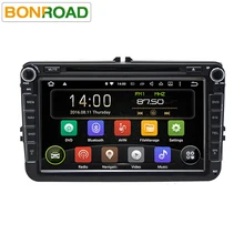 7.1.1 Bonroad Android Quad Core 1024*600 Ram 2G + Rom 16 GB 2Din Navegación del coche DVD GPS Navigator Radio Player Para VW Skoda