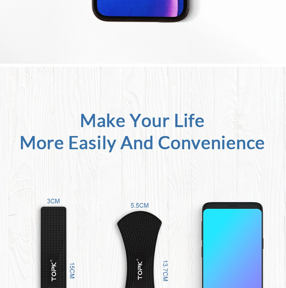TOPK Универсальный держатель для мобильного телефона для планшета Автомобильный держатель для телефона крепкая адсорбционная Настенная Наклейка на рабочий стол набор гелевых подушек подставка для телефона