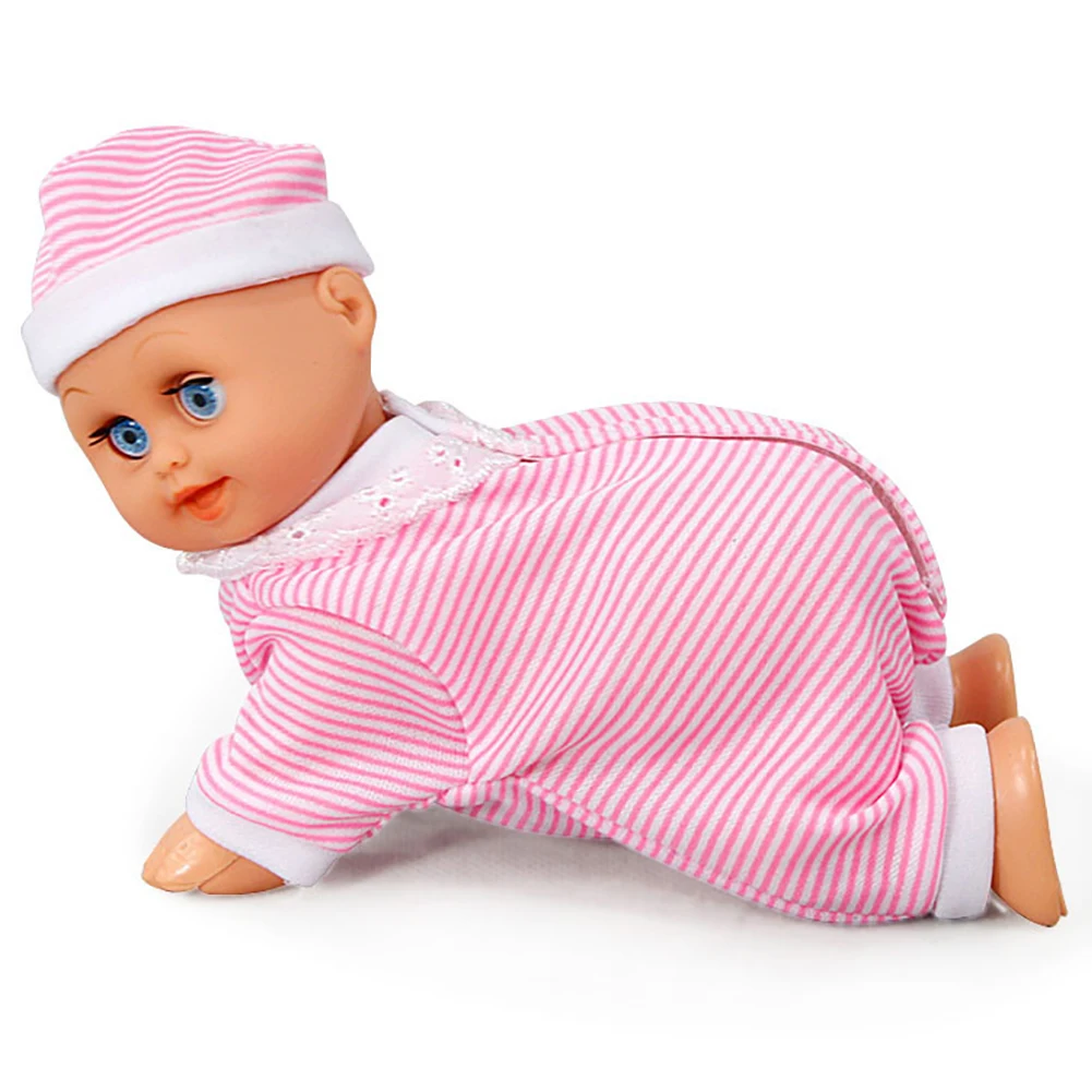 1 шт 8 Inch Lovely Baby младенческой Электрический музыка Ползучая Детские говорящий