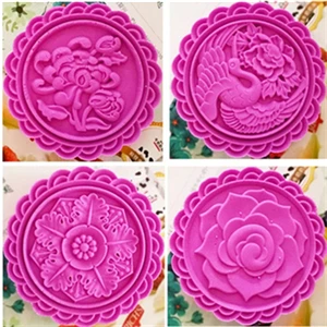 Набор форм для торта с гигантской луной, 250 г, 1 шт., пресс-форма для торта с 4 круглыми штампами, 10 см - Цвет: Set A
