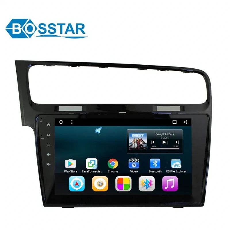 Bosstar 10-дюймовый сенсорный экран Android 7.1 стерео для VW Гольф 7 с WIFI GPS 3G Bluetooth