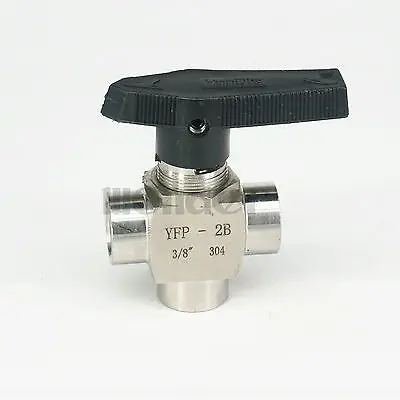 3/" BSP Женская резьба 304 из нержавеющей стали L порт шаровой клапан 915 PSI для воды, газа, масла