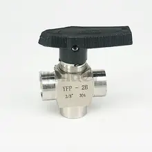 3/" BSP Женская резьба 304 из нержавеющей стали L порт шаровой клапан 915 PSI для воды, газа, масла