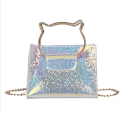 Новые милые женские сумка-мешок, сумка через плечо Модные лазерные прозрачные сумки через плечо сумка-мессенджер пляжная сумка через плечо