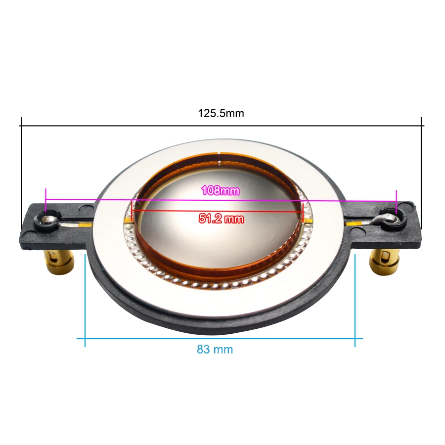 Мм 2 шт. 51,2 мм Voice Coil Титан плёнки Рог 51,3 Core высокочастотная диафрагма драйвер кольцо ВЧ динамик интимные аксессуары DIY