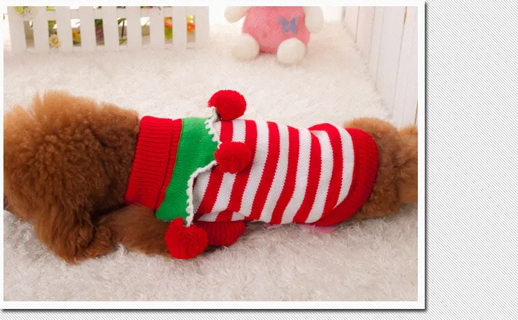 Товары для домашних животных, одежда для собак, прочный осенне-зимний свитер с длинным рукавом, костюм, Рождественская одежда, забавная