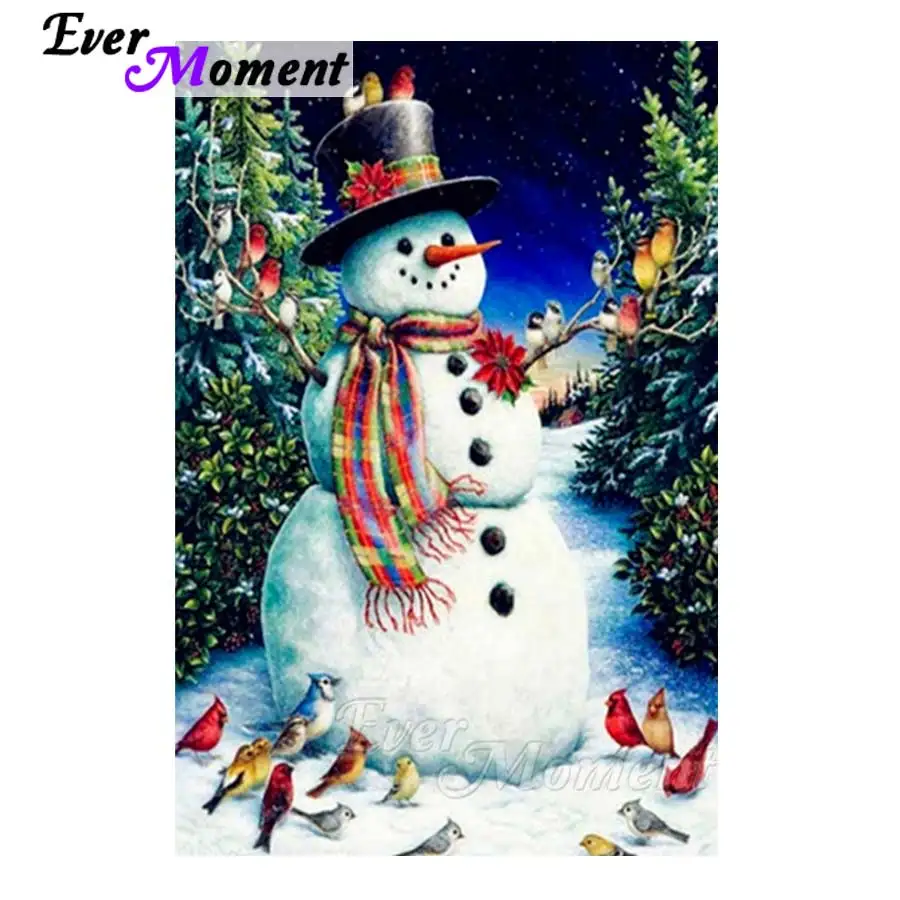 

Ever Moment Diamond Painting Snowman Christmas Full Square Drill 5D DIY Diamond Embroidery Picture Mosaic Cross Stitch S2F615