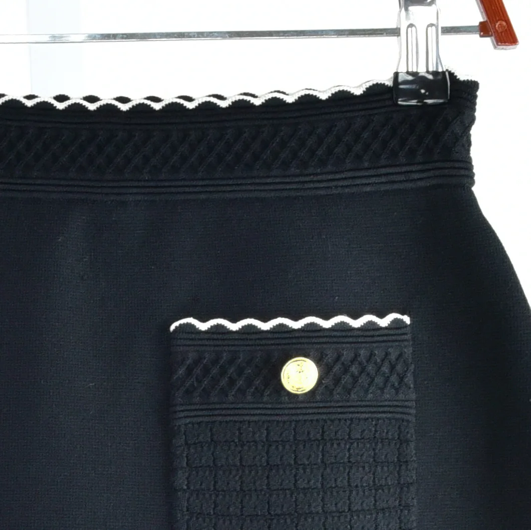 Bolsillo Casual 2019 Falda Las Punto Negro Y De Mujeres Primavera Verano qw7f80w