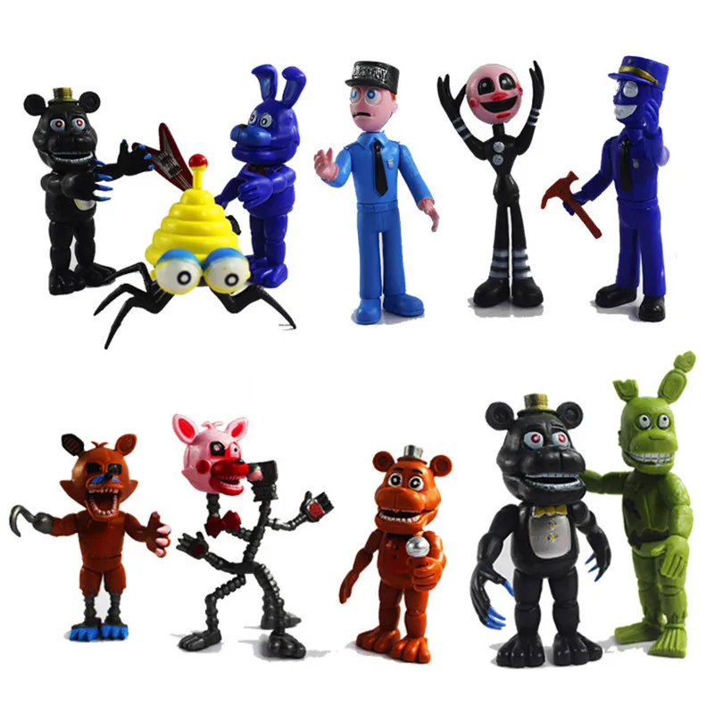 12 шт./лот Five Nights At Freddy's FNAF Bonnie Foxy Freddy Fazbear Night Toys фигурку 10 см|Игровые фигурки и