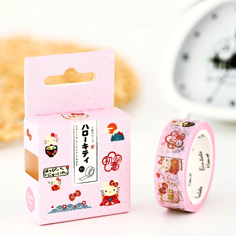 

7 Meters Long Cute Hello Kitty Paper Washi Tape Scrapbooking DIY Decor Diary Album Notebook Caft Stationery