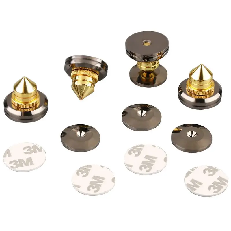4sets New Metal Speaker Spike Isolation Cones Copper Audio Isolation