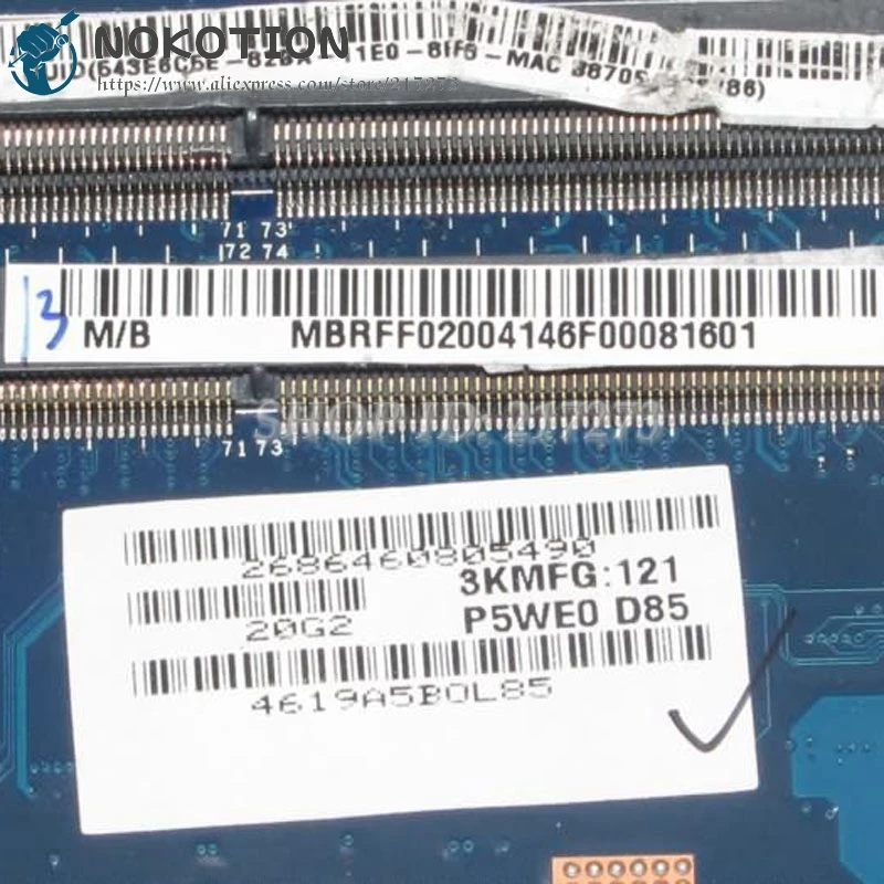 NOKOTION MB. RFF02.004 MBRFF02004 для acer aspire 5750 5750G NV57 материнская плата для ноутбука P5WE0 LA-6901P HM65 DDR3 GT520M видеокарта