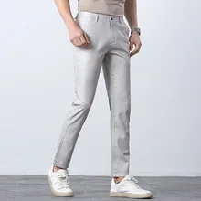 Лето, Новое мужское льняное белье высокого качества, брюки, брюки, дышащие тонкие модели с защитой от морщин