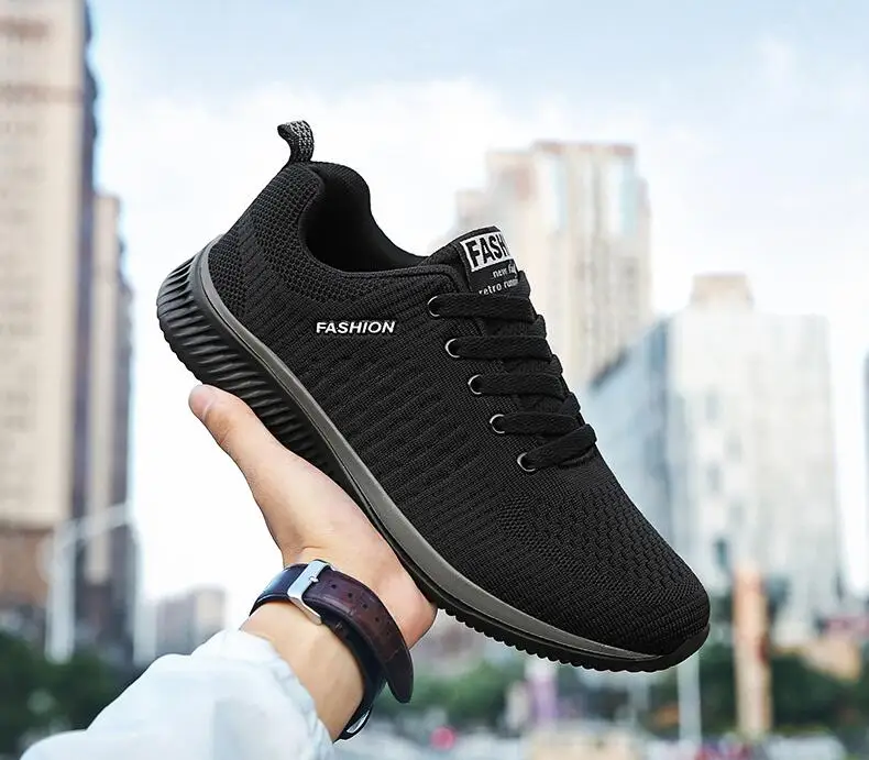 Mens New Mesh Men Casual Shoes Lac-up Men Shoes Lightweight Comfortable Breathable Walking Sneakers Tenis Feminino Zapatos