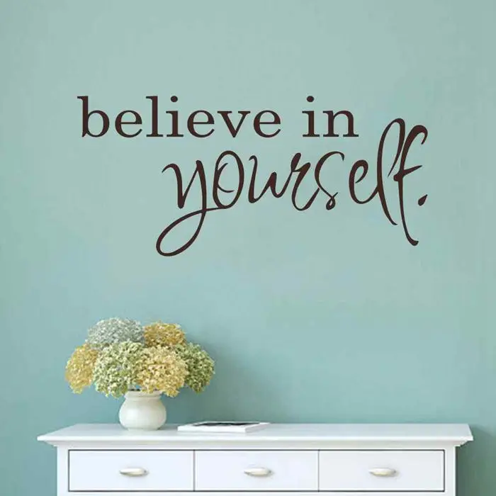 BATTOO Large Wall Decals Believe in Yourself Teens Room Decor