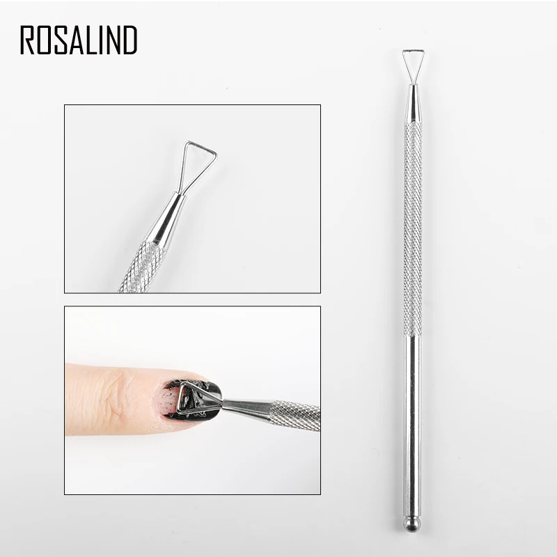 

ROSALIND Cuticle Pusher 1pcs Remover Handles Manicure Tool UV Gel Cuticle Remover Dead Skin Nail Art Pusher Tool