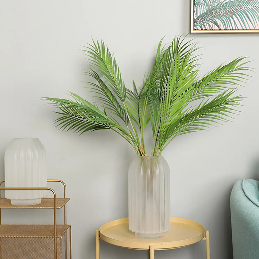 Palm Tree Artificial Leaves Branches Vivid Wild Faux Foliage