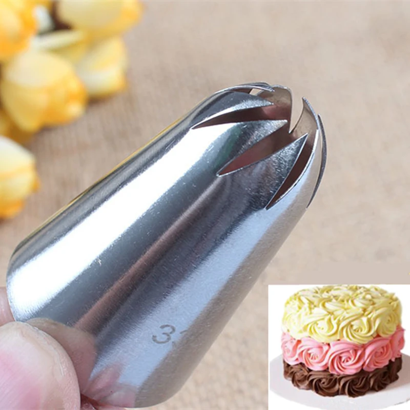 

1 Pcs 46*30mm Large Size Icing Nozzle Decorating Tip Sugarcoat Cake Decorating Kitchen Baking Tools Kitchen Bakeware #336