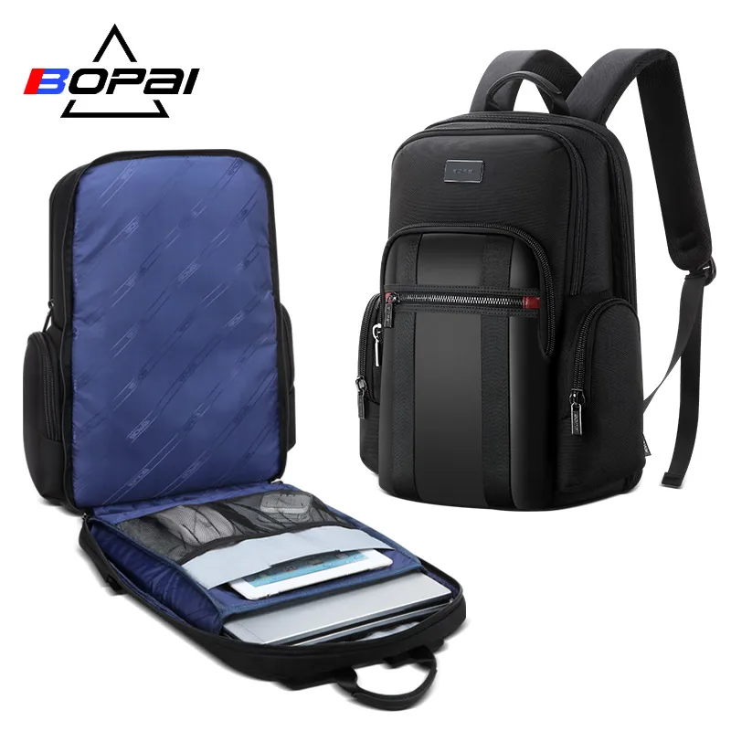BOPAI рюкзак мужской USB Противоугонный деловой рюкзак для 15,6 дюймов ноутбук рюкзак черный рюкзак школьный рюкзак дышащий рюкзак