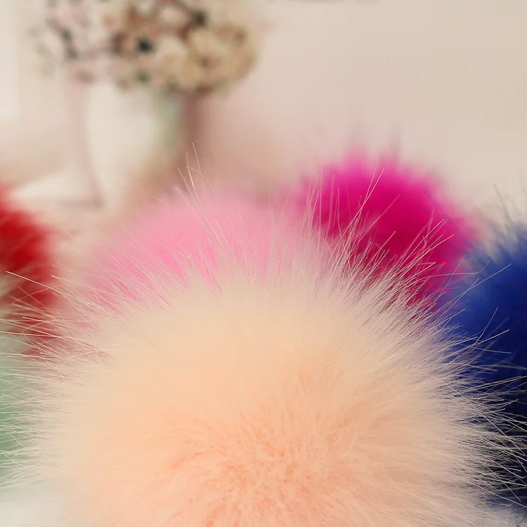 UK 10 см мягкий шар-помпон из искусственного меха кролика женские популярные шляпы Декор