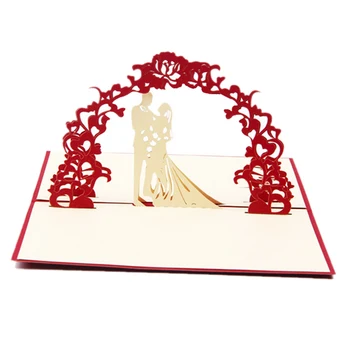 

Perfect-3D pop up birthday card postcard gift card wedding love memorial card Marry love