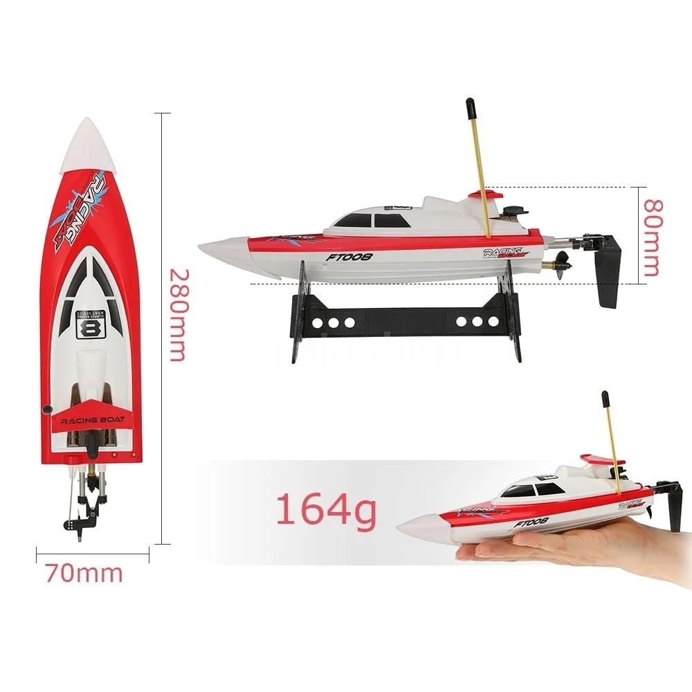 14km/h High Speed Radio Control Electronic RC Boat FT008 27MHZ Remote Control Toys Best Xmas Gift RC Boats Model 