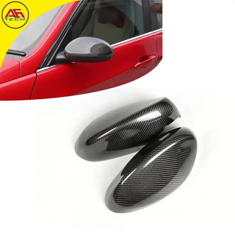 Carbon fiber E92 rearview mirrors caps back look mirror covers side