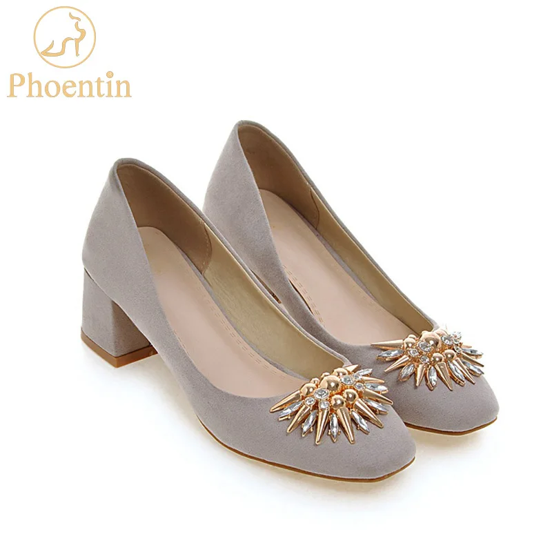 square toe slip on heels