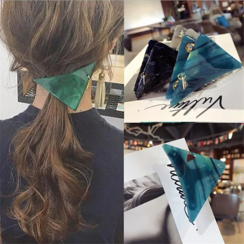 

Korea High Grade Acrylic Triangle Hair Claw Gripper Women Girls Hair Clips Barrette Accessories For Women Hairclip Hairpin Clip