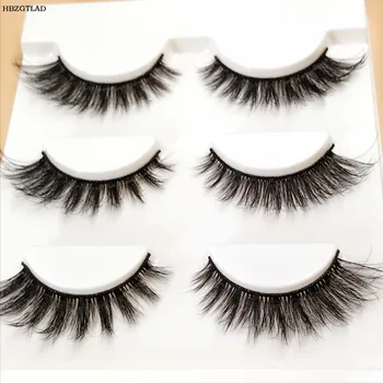 

HBZGTLAD 100% Handmade New 3D mink False Eyelashes Natural Long Curling Soft Eye Lashes Professional Make-up Tools