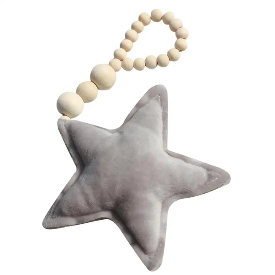 Hanging Decoration Детские деревянные украшения, Луна, звезда, сердце, реквизит для фотосессии, подвесные украшения для комнаты, аксессуары для коляски, подарки - Цвет: Hanging Decoration