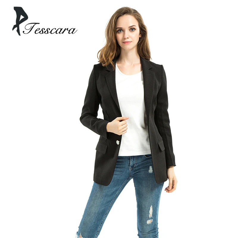 Women Spring Autumn Casual Slim Blazer Jackets Office