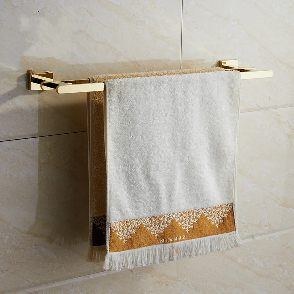 Double towel rack Zinc alloy sheet metal towel hanging Bathroom